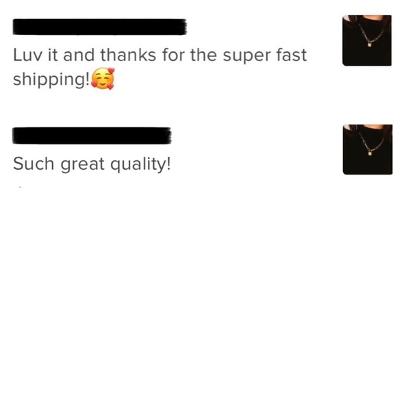 π3/$30 New Gold Padlock Link Necklace - Picture 3 of 3